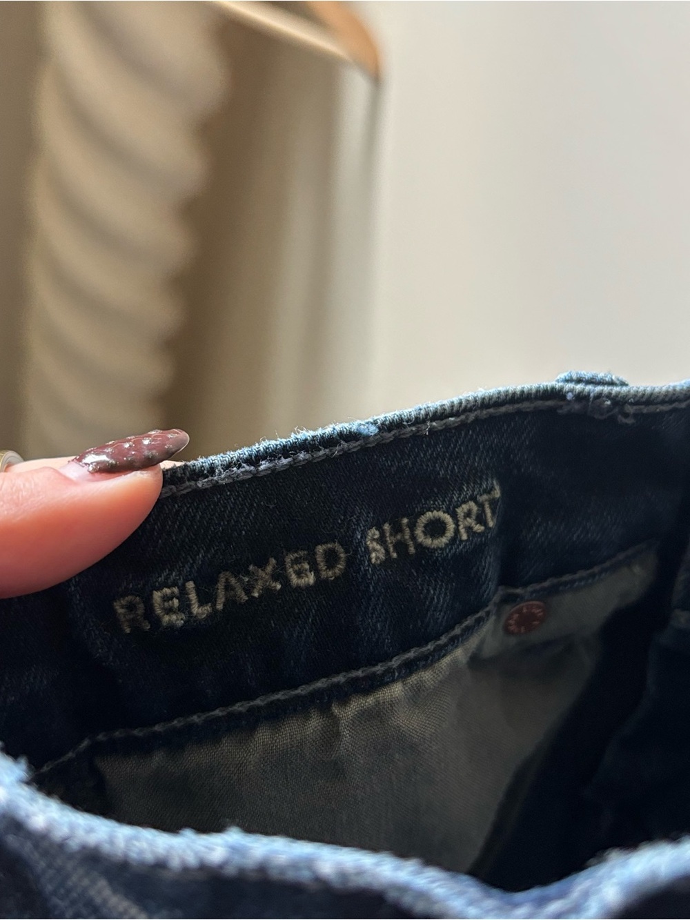 American Eagle Outfitters Dark Blue Denim Shorts - Picture 3 of 7